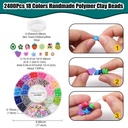 Kit perles Heishi polymère 6x1mm trou 2mm 15 couleurs env. 3000 pièces, accessoires et cauris (copie)