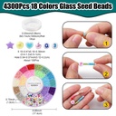 Kit complet de perles de rocaille, 18 couleurs + perles lettres et plastique, 4mm, 945 pièces par boîte (copie)