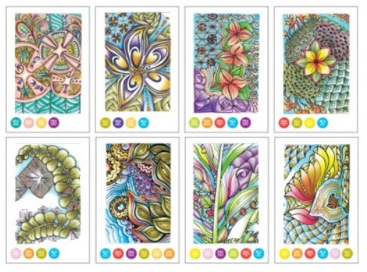 New Cartes de coloriage CHAMELEON, 16 cartes