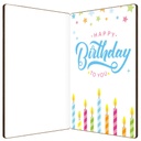 Cartes d'anniversaire en bambou avec enveloppe et nœud, 150~173x110~124x7mm