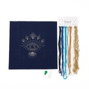 Kit complet de broderie : cercle 27cm, tissu avec patron, fils, aiguilles