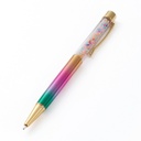 Stylo à bille avec des perles de rocailles, 143x13x10mm, coloris variés