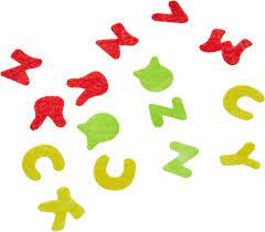 Lettres en feutrine multicolores 150 pièces