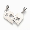 Pendentif INOX argenté, feuille de monstera, 24x21x1mm, trou 1mm (copie)