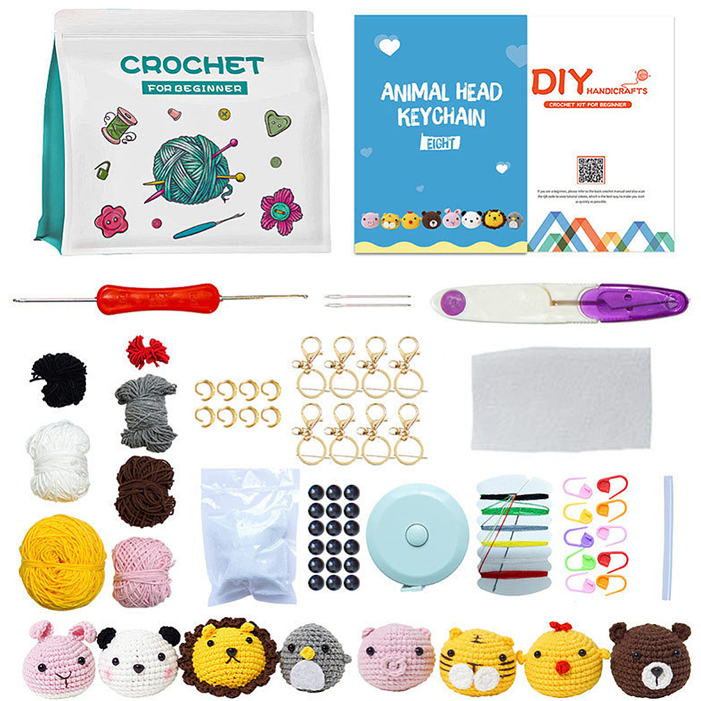 Kit complet pour débutant au crochet, modèle plantes cactus (4 styles) (copie)
