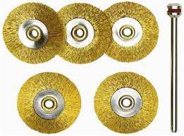 PROXXON P32 28962 brosse en acier disque x 5 axe 2.35mm diam 22mm