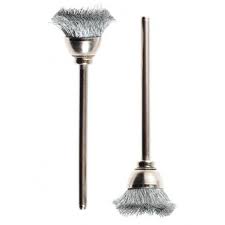 Proxxon 28957 brosses en acier inox x 2 diam 13mm  axe 2.35mm