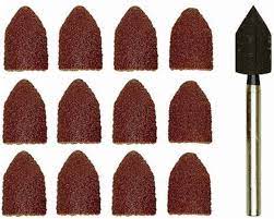 PROXXON P34 28987 porte-capuchon avec 10 capuchons de ponçage grain 80/150 diam 9x13mm