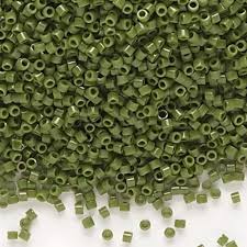 Perles Miyuki delica 11/0 Tube de 7.2gr DB1135-TB OPAQUE AVOCADO (vert avocat)