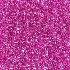 Perles Miyuki delica 11/0 fiole d'env. 3gr  ROSE FUCHSIA TRANSPARENT DB074
