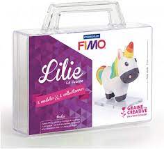 Kit figurine fimo &quot;lilie la licorne&quot;