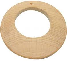[3532431009026] Bois Créole boucle d'oreille en bois naturel, diam 45mm, trou 2mm,  la paire