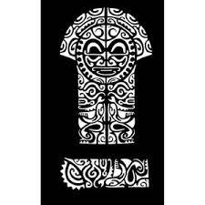 Pochoir adhésif repositionnable maori tiki 21x29.7cm