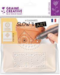 Gabarit slow &amp; art blanc 15x15cm