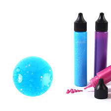 Peinture slow & art bleu pailletté 30ml