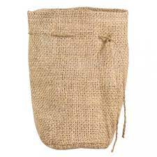 Sac en jute avec fond rond diam 21 cm - H 27cm