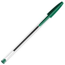 Stylo bille bic crystal vert pointe fine 1mm