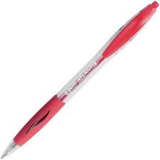 Stylo bille bic atlantis rouge rétractable mine 1mm