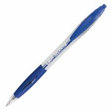 Stylo bille bic atlantis bleu rétractable mine 1mm