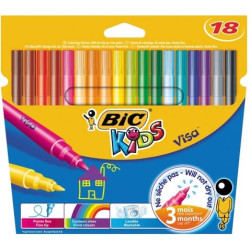 Feutres couleur Bic kids lavable pointe fine 18 couleurs