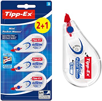 Correcteur à sec tipp-ex mini pocket mouse 2+1 5mmx6m