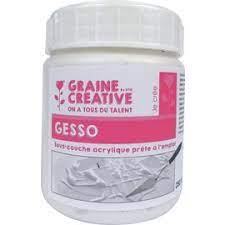 Enduit Gesso, sous couche acrylique, 250ml