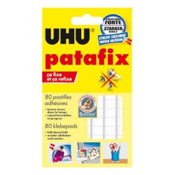 [CA110440] Pâte adhésive UHU patafix pastille réutilisable blanche x 80