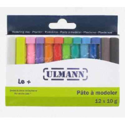 Pate à modeler couleurs mixte 12 batons de 10gr