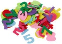 Chiffres en feutrine multicolores 150 pièces