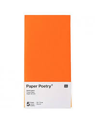 Papier de soie, 5 feuilles de 50x70cm orange