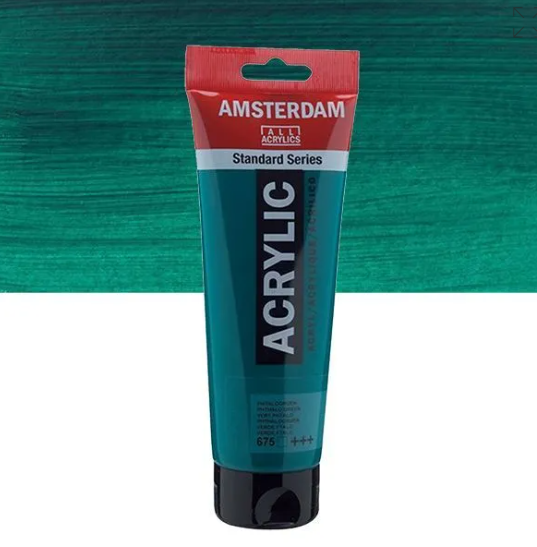 [17126750] Acrylique AMSTERDAM, vert phtalo, 250 ml