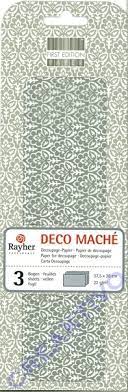 Papier décomaché silver regal repeat 37.5x26cm 3 feuilles