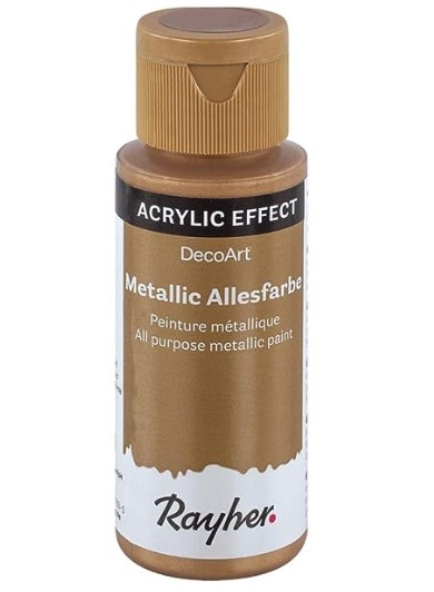 Rayher / Peinture acrylique métallique, or brillant, 59ml