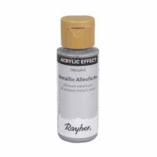 Rayher / Peinture acrylique métallique, argent brillant, 59ml