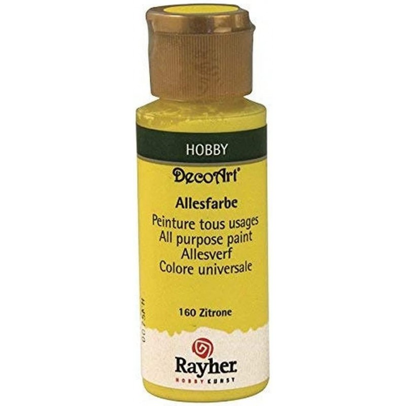 [38000160] Rayher / Peinture acrylique matt, citron, 59ml