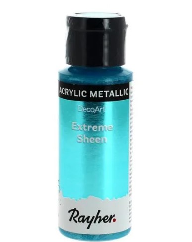 Rayher / Peinture acrylique métallique Extreme sheen, aigue marine, 59ml