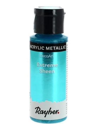 Rayher / Peinture acrylique métallique Extreme sheen, aigue-marine, 59ml