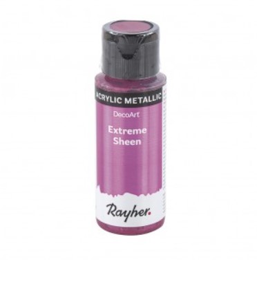 Rayher / Peinture acrylique métallique Extreme sheen, rose oeillet, 59ml