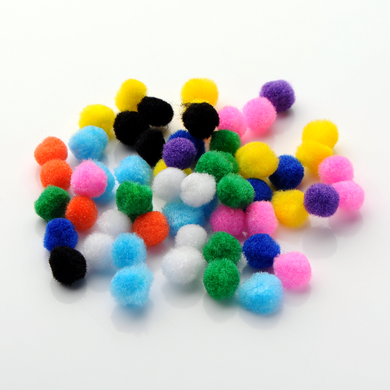 Pompon couleur mixte 25mm, sachet de 18