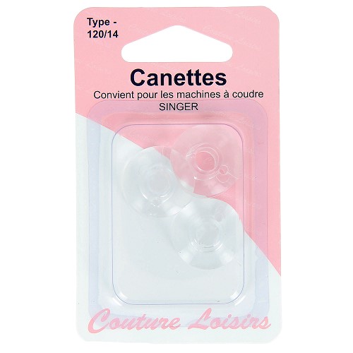 Canettes en plastique, convient pour Singer, séries 400/500 avec chargement supérieur, x 3 pièces