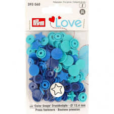 Boutons pressions prym love bleu 12mm x 30 pièces