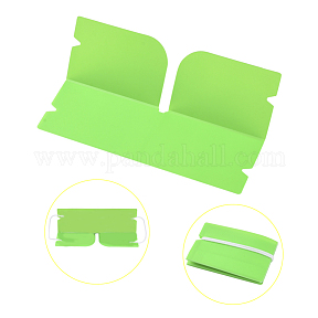 Boite plastique souple pliable verte  pour ranger le masque, 190x120x0.3mm