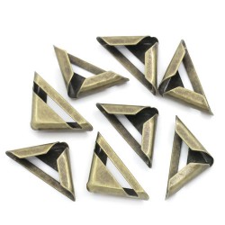 Angles pour boîtes couleur bronze, 15x15mm