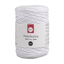 Fil braidy recycling tressé 2mm 250m 250gr blanc