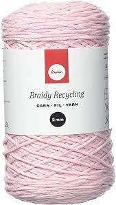 Fil braidy recycling tressé 2mm 250m 250gr rose poudre