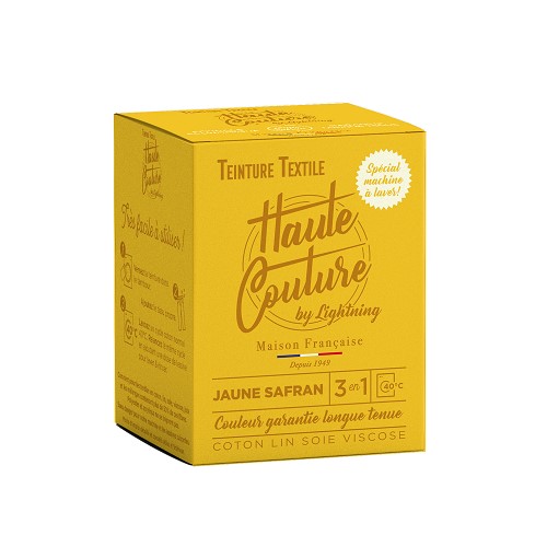 Teinture textile haute couture jaune safran 350gr