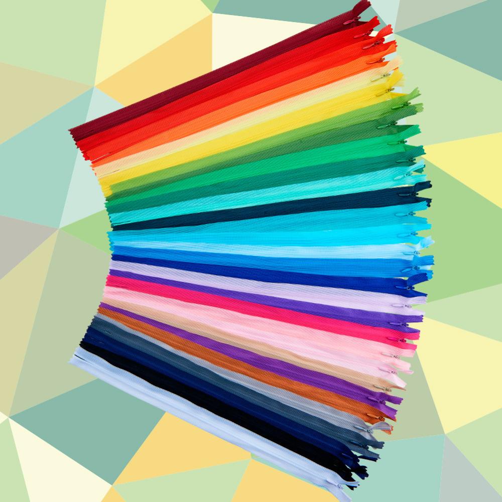 Fermeture éclair nylon 30cm coloris divers