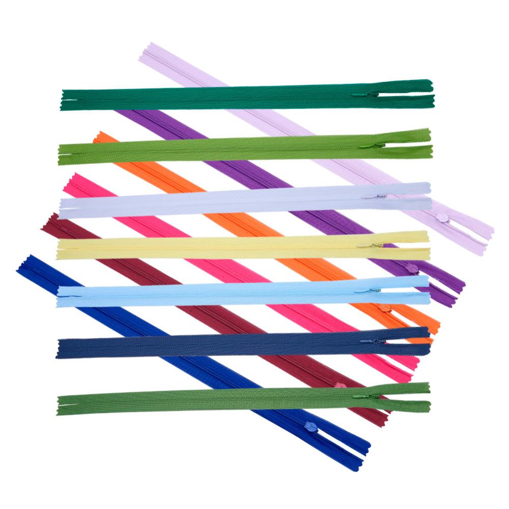 Fermeture éclair nylon 18cm coloris divers