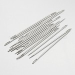 [6214 AJEW-L037-10] Aiguille à coudre en acier au carbone, 74x2mm