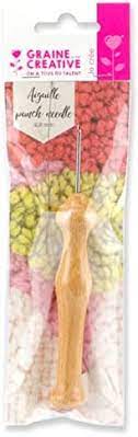 Aiguille punch needle manche en bois 5mm